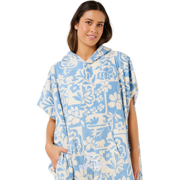 2026 Rip Curl Womens Mixed Hooded Poncho Towel 00VWTO - Blissful Blue